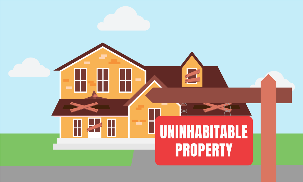 what makes property uninhabitable for mortgage lenders