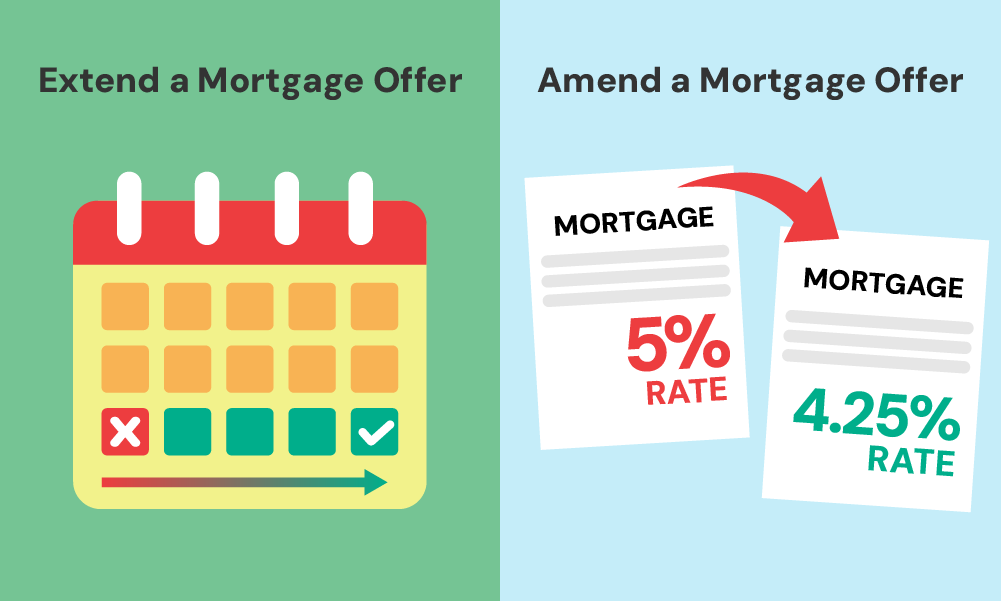 can you extend or amend a mortgage offer due to a change in circumstances